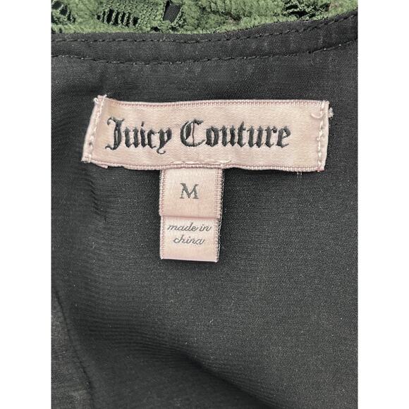 JUICY COUTURE Cire Juniper Green Lace & Leather Dress (Womens: Med) - Picture 12 of 12